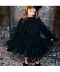 Maglia Dettaglio Balza in Tulle